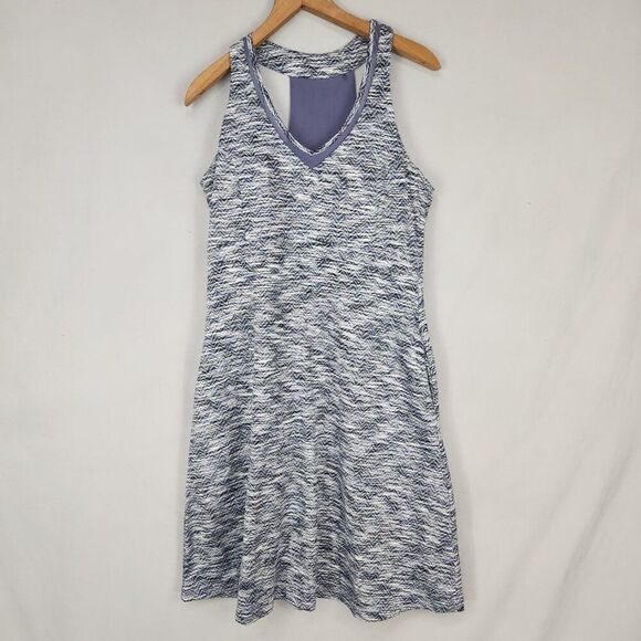 Womens MPG Athletic Sporty Dress Purple Black w/Pockets Knee Length M Racerback - Picture 3 of 11